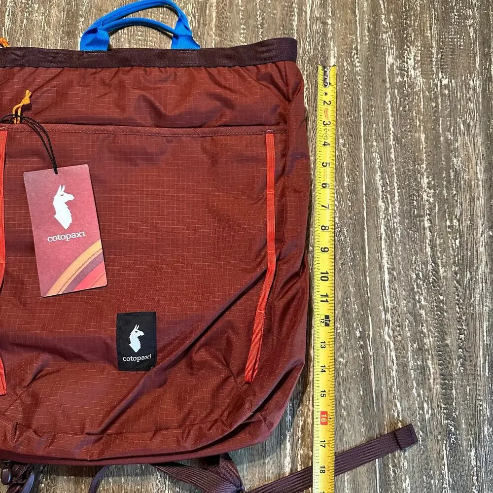 NWT Cotopaxi Todo 16L Convertible Tote Bag Backpack Laptop Zipper Top Rust Red
